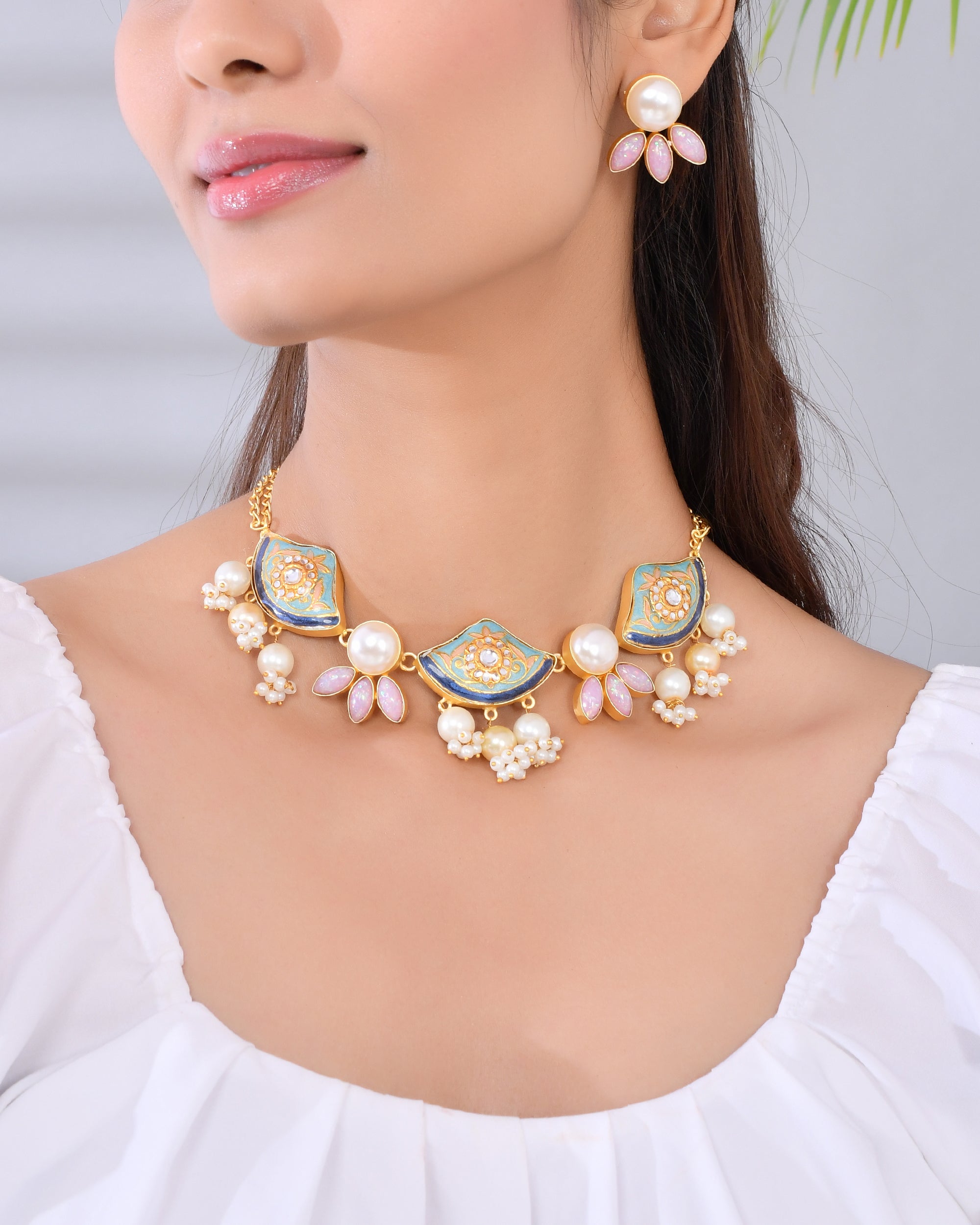 ETHENIC MEENAKARI NECKLACE